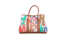 HERMÈS GARDEN PARTY 36 TOILE NEGONDA H PLUME TOTE CAPUCINE ÉCRU/GOLD - PLD HDWR