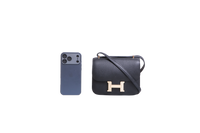 HERMÈS CONSTANCE 18 III MINI MIROIR VEAU EPSOM NOIR - PERMABRASS GOLD HDWR