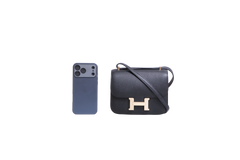 HERMÈS CONSTANCE 18 III MINI MIROIR VEAU EPSOM NOIR - PERMABRASS GOLD HDWR