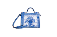 D&G MISS SICILY BLUE MAJOLICA LEATHER