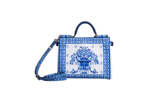 D&G MISS SICILY BLUE MAJOLICA LEATHER