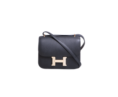 HERMÈS CONSTANCE 18 III MINI MIROIR VEAU EPSOM NOIR - PERMABRASS GOLD HDWR