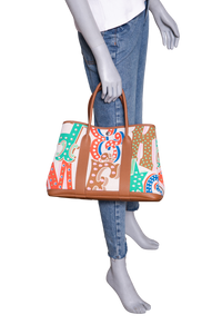 HERMÈS GARDEN PARTY 36 TOILE NEGONDA H PLUME TOTE CAPUCINE ÉCRU/GOLD - PLD HDWR