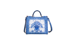 D&G MISS SICILY BLUE MAJOLICA LEATHER