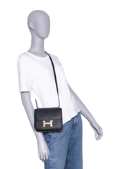 HERMÈS CONSTANCE 18 III MINI MIROIR VEAU EPSOM NOIR - PERMABRASS GOLD HDWR