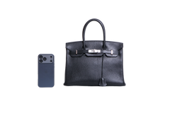 HERMÈS BIRKIN 30 CHÈVRE COROMANDE L II 89 NOIR-PLD HDWR