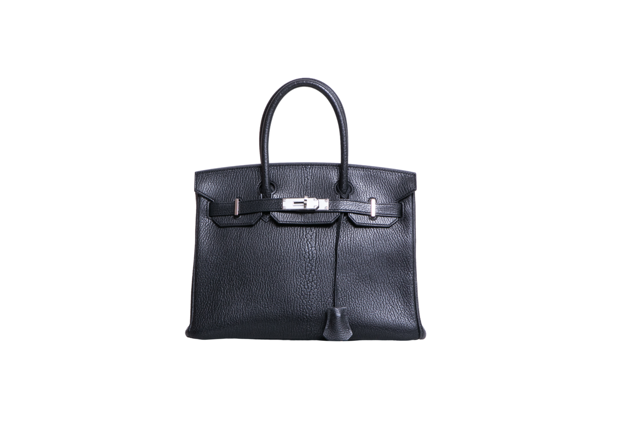 HERMÈS BIRKIN 30 CHÈVRE COROMANDE L II 89 NOIR-PLD HDWR