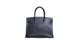 HERMÈS BIRKIN 30 CHÈVRE COROMANDE L II 89 NOIR-PLD HDWR