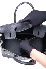 HERMÈS BIRKIN 30 CHÈVRE COROMANDE L II 89 NOIR-PLD HDWR
