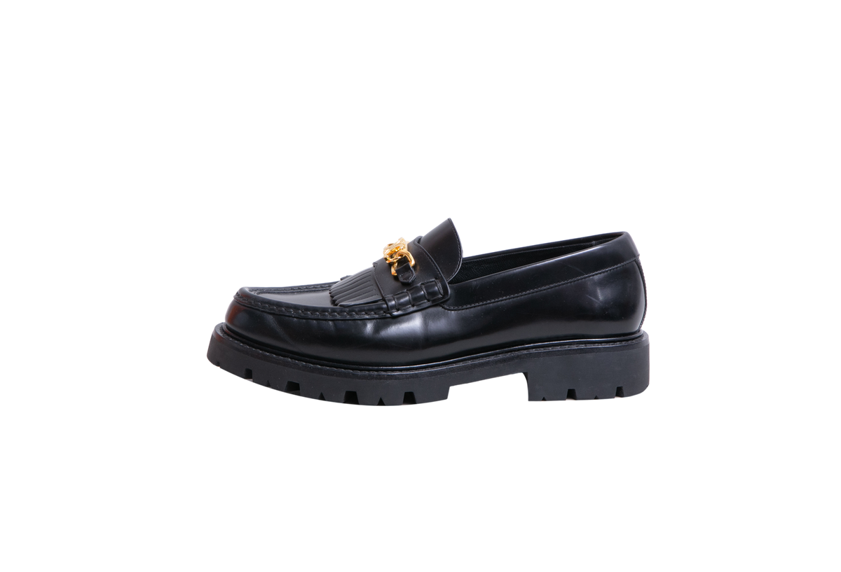 CELINE LOAFER MARGARET AND TRIOMPHE LEATHER BLACK - 37 BR