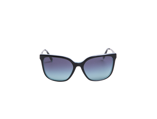 TIFFANY SQUARE ROD METAL TEXTURED BLACK/BLUE GRADIENT