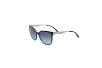 TIFFANY SQUARE ROD METAL TEXTURED BLACK/BLUE GRADIENT