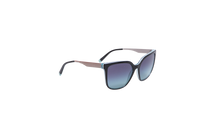TIFFANY SQUARE ROD METAL TEXTURED BLACK/BLUE GRADIENT
