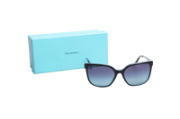 TIFFANY SQUARE ROD METAL TEXTURED BLACK/BLUE GRADIENT