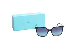 TIFFANY SQUARE ROD METAL TEXTURED BLACK/BLUE GRADIENT