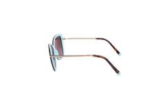 TIFFANY CATEYE ROD METAL TEXTURED TORTOISE/BLUE GRADIENT