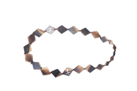 HERMÈS LONG NECKLACE BUFFALO HORN LENA BROWN