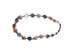 HERMÈS LONG NECKLACE BUFFALO HORN LENA BROWN