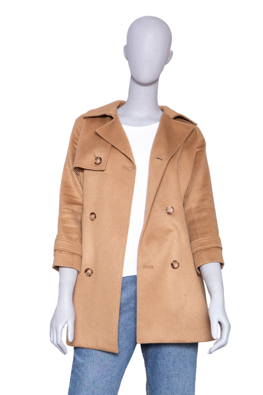 BURBERRY TRENCH COAT KIDS WOOL CARAMEL