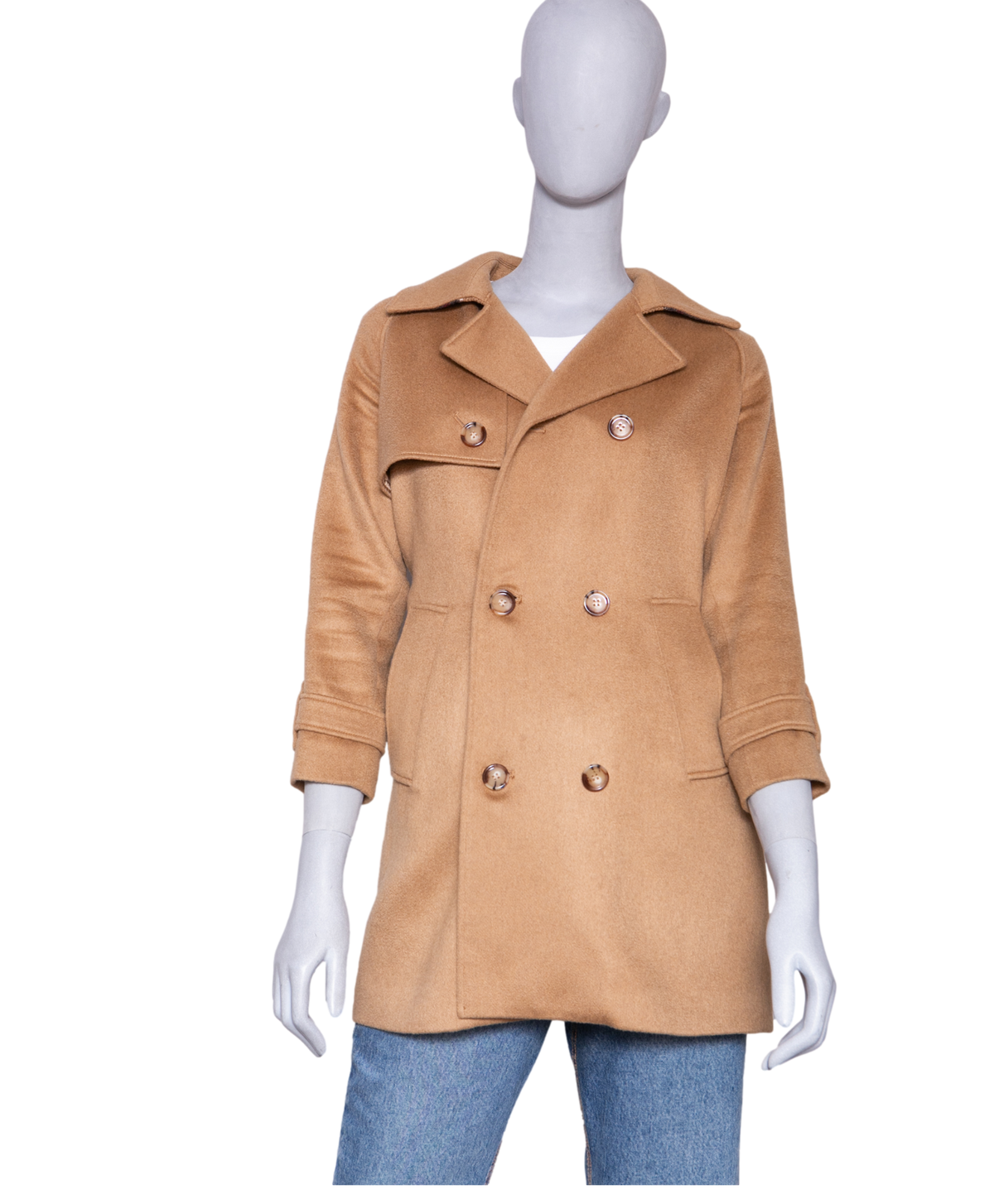 BURBERRY TRENCH COAT KIDS WOOL CARAMEL