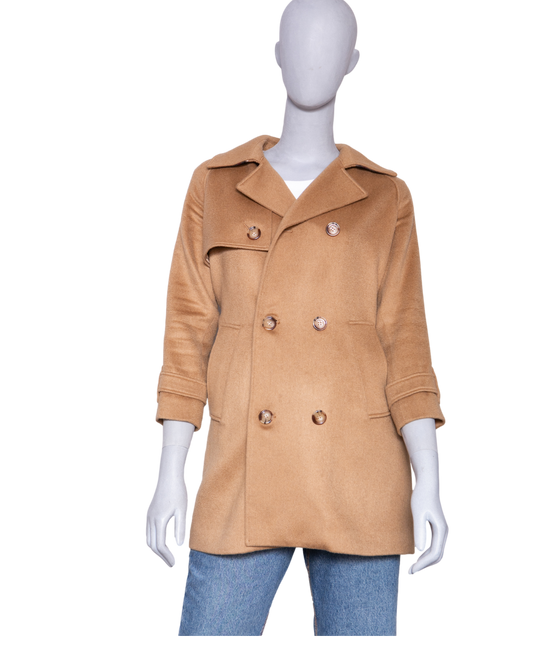 BURBERRY TRENCH COAT KIDS WOOL CARAMEL