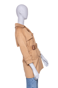 BURBERRY TRENCH COAT KIDS WOOL CARAMEL