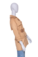 BURBERRY TRENCH COAT KIDS WOOL CARAMEL