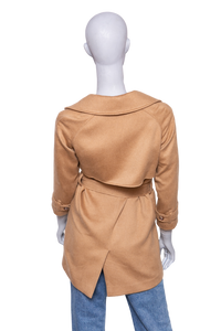BURBERRY TRENCH COAT KIDS WOOL CARAMEL