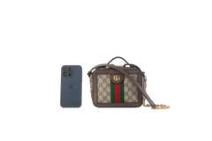 GUCCI MINI OPHIDIA GG SUPREME&WEB CAMERA