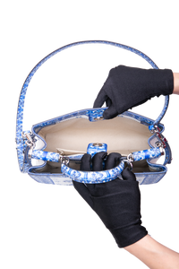 D&G MISS SICILY BLUE MAJOLICA LEATHER
