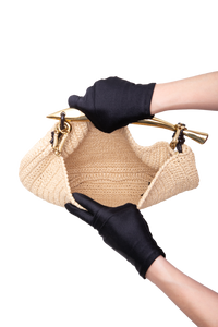 BOTTEGA SARDINE SMALL RAFFIA NATUREL