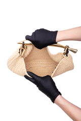 BOTTEGA SARDINE SMALL RAFFIA NATUREL