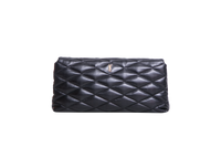 YSL SADE PUFFER LAMBSKIN QUILTED BLACK LARGE - GOLD HDWR