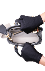 GUCCI SMALL GG MATELASSÊ TOP HANDLE BLACK