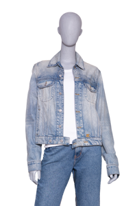 COURRÈGES JACKET MEN'S STRAP DENIM DIRTY BLUE