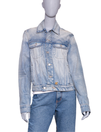 COURRÈGES JACKET MEN'S STRAP DENIM DIRTY BLUE