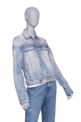 COURRÈGES JACKET MEN'S STRAP DENIM DIRTY BLUE