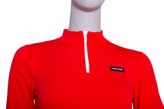 MIU MIU TECHNICAL YARN SWEATER RED