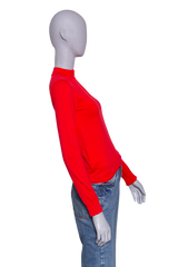 MIU MIU TECHNICAL YARN SWEATER RED