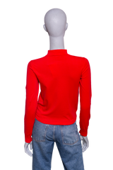 MIU MIU TECHNICAL YARN SWEATER RED
