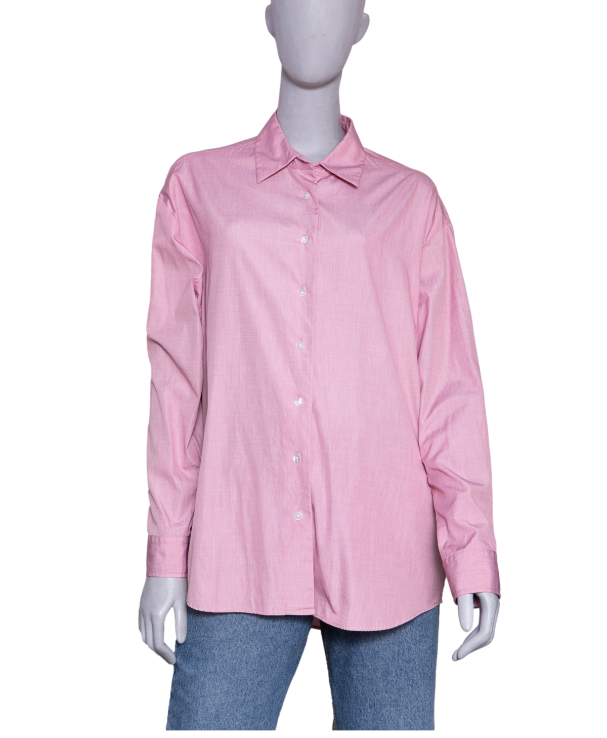 THE ROW ATTICA OVERSIZED COTTON SHIRT MAUVE ROSE