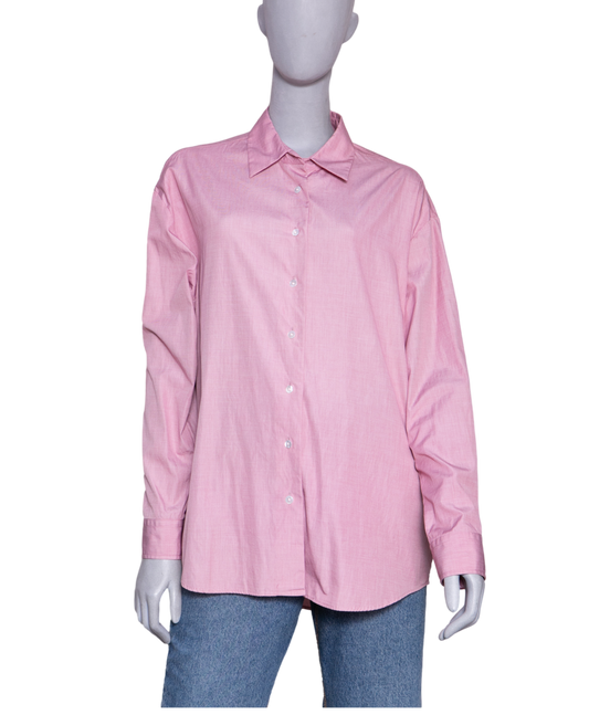 THE ROW ATTICA OVERSIZED COTTON SHIRT MAUVE ROSE
