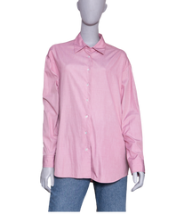 THE ROW ATTICA OVERSIZED COTTON SHIRT MAUVE ROSE