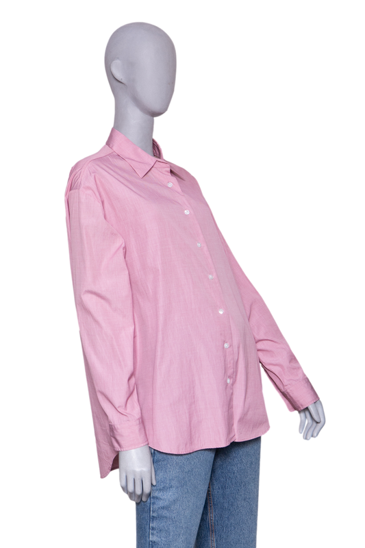 THE ROW ATTICA OVERSIZED COTTON SHIRT MAUVE ROSE