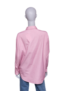 THE ROW ATTICA OVERSIZED COTTON SHIRT MAUVE ROSE