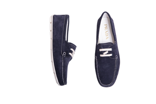 PRADA LOAFER SUEDE MARINE - 37 BR