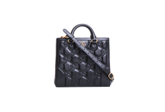 GUCCI SMALL GG MATELASSÊ TOP HANDLE BLACK