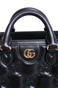 GUCCI SMALL GG MATELASSÊ TOP HANDLE BLACK