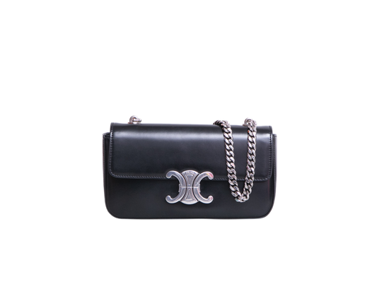 CELINE CLAUDE SHINY CALFSKIN BLACK