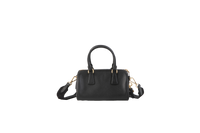 PRADA MINI BOWLING BAG SAFFIANO BLACK